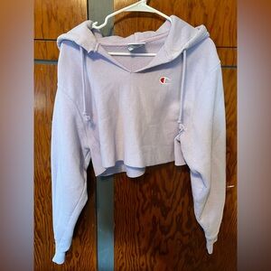 Champion Lavender Cropped Hoodie